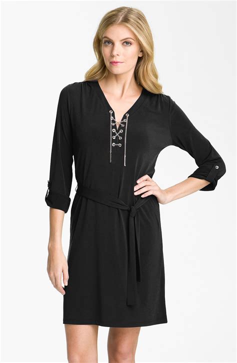 nordstorm michael kors black zio lock dress|Michael Kors dresses.